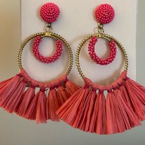 Pink statement earrings